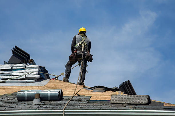 Professional Gutter Installation technician working in Takoma Park, MD